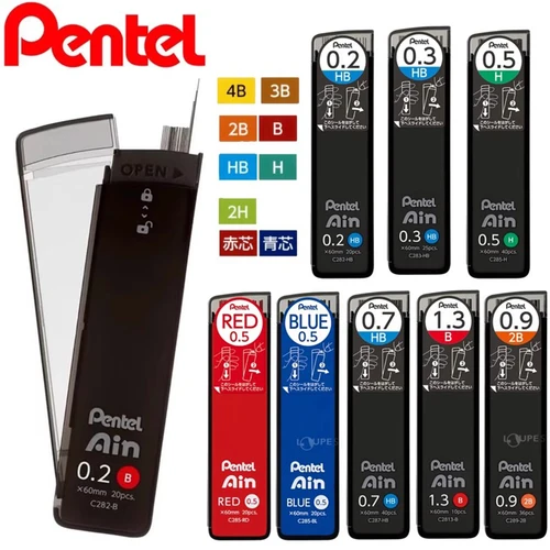 Japón Pentel nuevo lápiz mecánico plomo C285 plomo ignífugo de alta tenacidad 0,2/0,3/0,5/0,7/1,3mm papelería artística