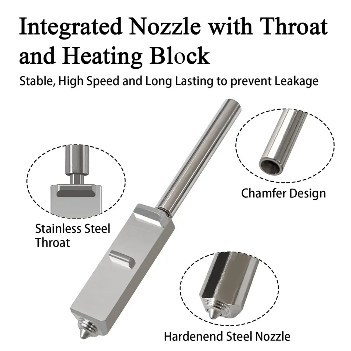 Home Tool 2PK 0.4MM Integrated Hardened Steel Nozzles for S1 Max Combo with 2PK Silicone Cover Sock for 3D Printer