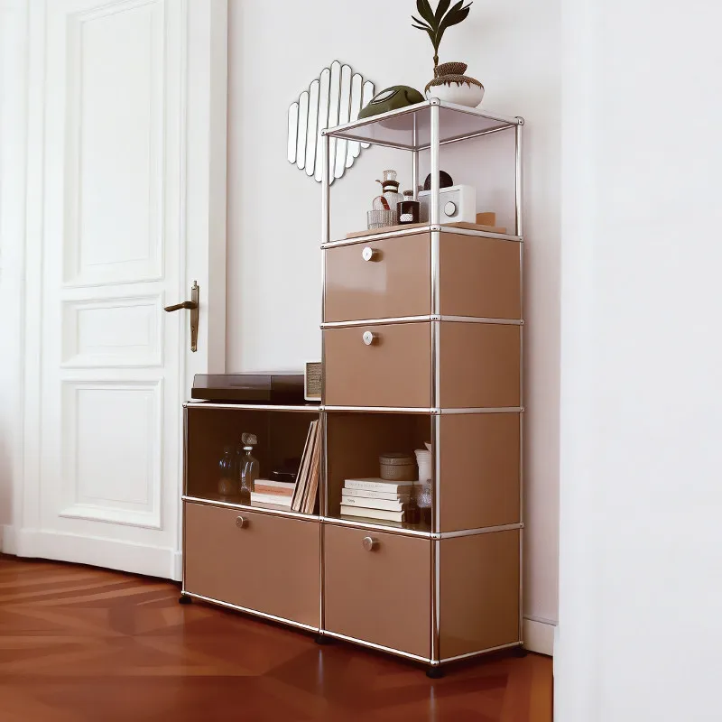 

Shoe cabinet antique living room stainless steel storage cabinet module entrance cabinet