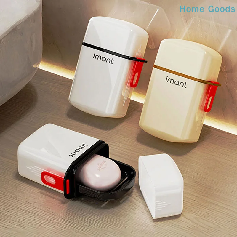Travel Portable Soap Box With Lid Sealed Leak Proof Drainable Soap Case Storage Dishes Bathroom Drain Tray For Outdoor Container