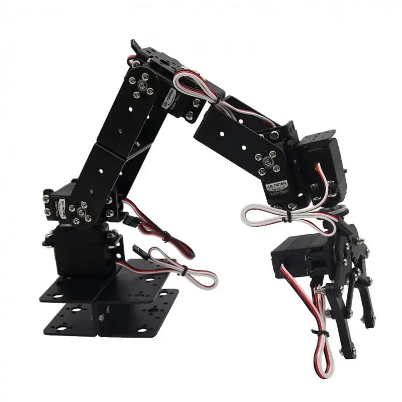 Aluminium Robot 6 DOF Arm Mechanical Robotic Arm Clamp Claw Mount Kit 29590