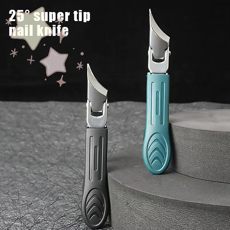 Slanted Pointed Nail Clippers Wide Jaw Opening Anti Splash Nail Clipper Scissors Toenail Pliers Nail Care Tools