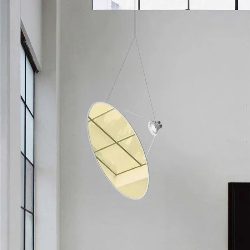 

Простая постмодернистская вилла, гостевой ресторан, вестибюль отеля, отдел продаж, коридор, зеркальная люстра из нержавеющей стали