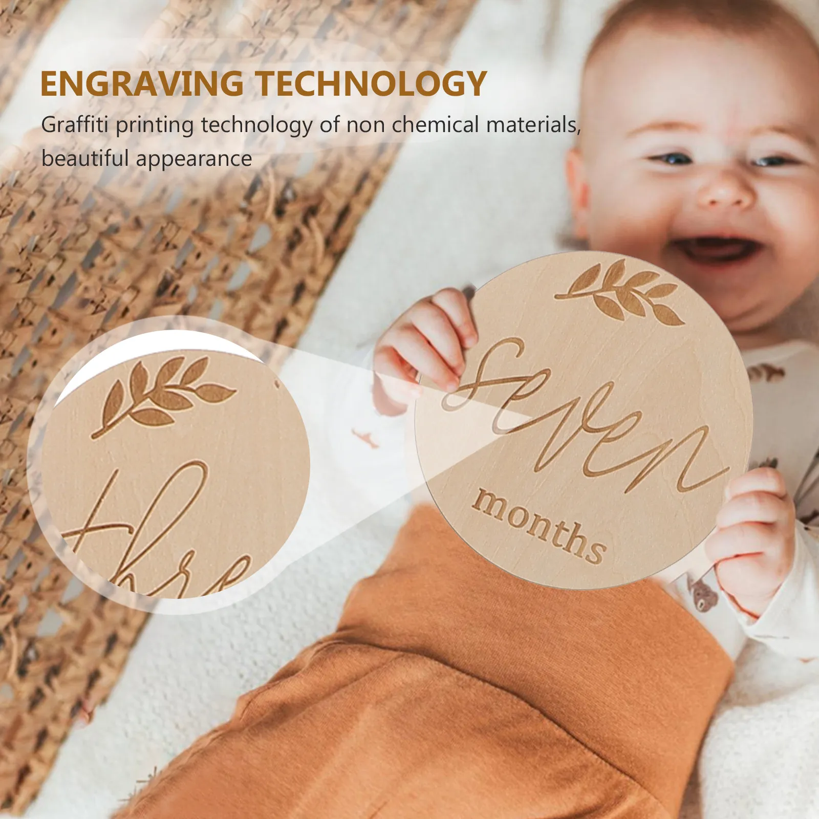 

Набор из 14 деревянных карточек для ежемесячных фотосессий новорожденных, натуральные карточки для фиксации важных моментов, подарок на выписку/на рождение ребенка, декоративные карточки для памятных фотографий