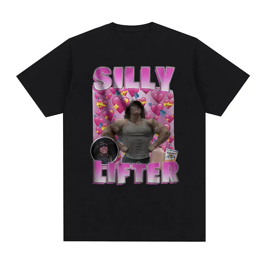 Camiseta con estampado divertido de Silly Lifter Sam Sulek para hombre, camisetas Retro de moda de alta calidad, Camiseta 100% de algodón de gran tamaño