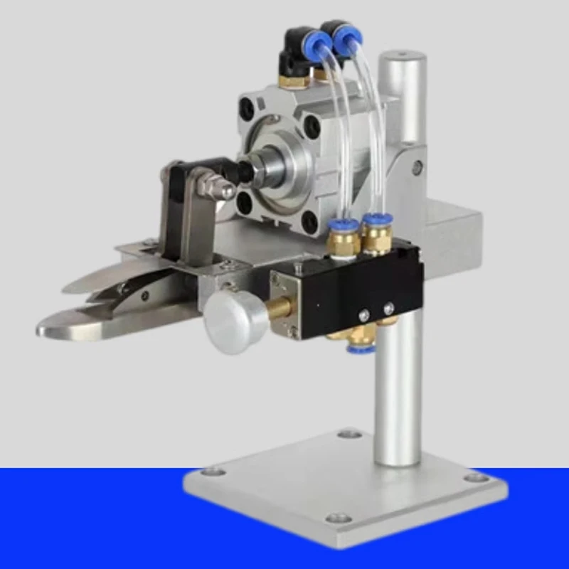 Pneumatic trouser trimming device Semi-automatic trouser loop cutting Trouser loop trimming machine Garment factory trouser loop