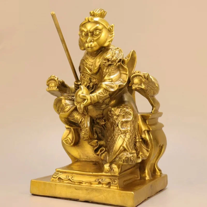 Brass The Monkey King: Quest for the Sutra Triumph over the Buddha Copper Monkey Zodiac Monkey Home Office Crafts Ornaments