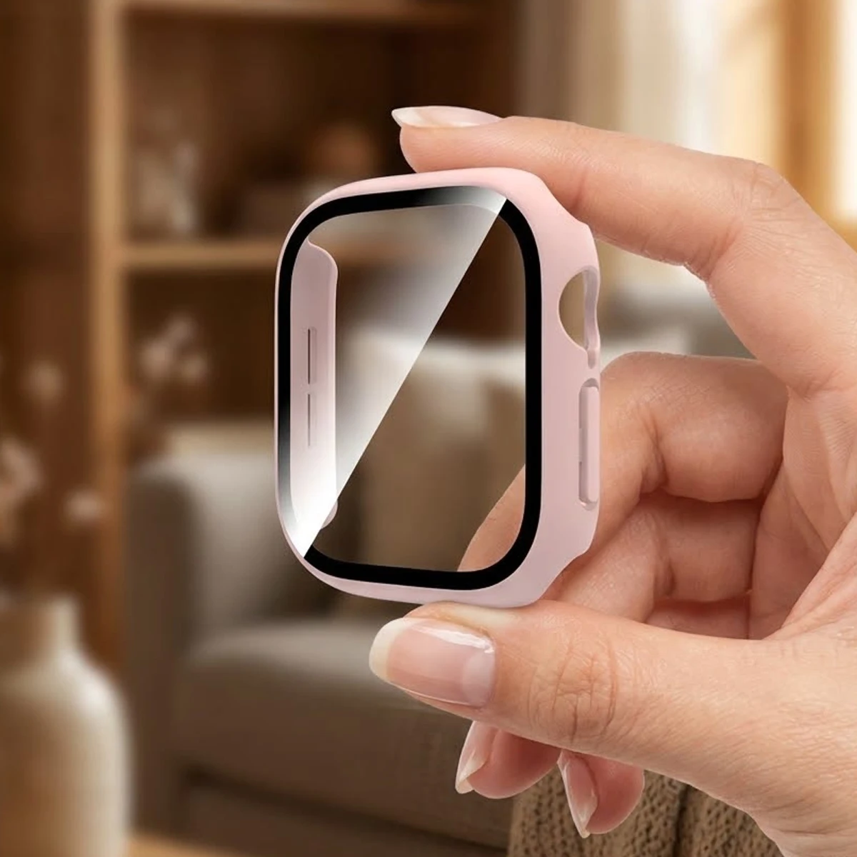 Tempered Glass+Case for Apple Watch Series 12 42mm 46mm Screen Protector Protective Cover for iWatch Series 12 46mm 42mm