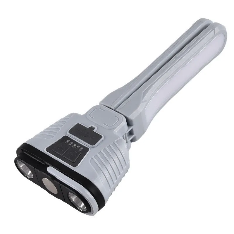 Magnetic Suction Folding Work Lamp, Multi-Functional Camping Light with Warning Light and Long-Lasting Battery for Outdoor