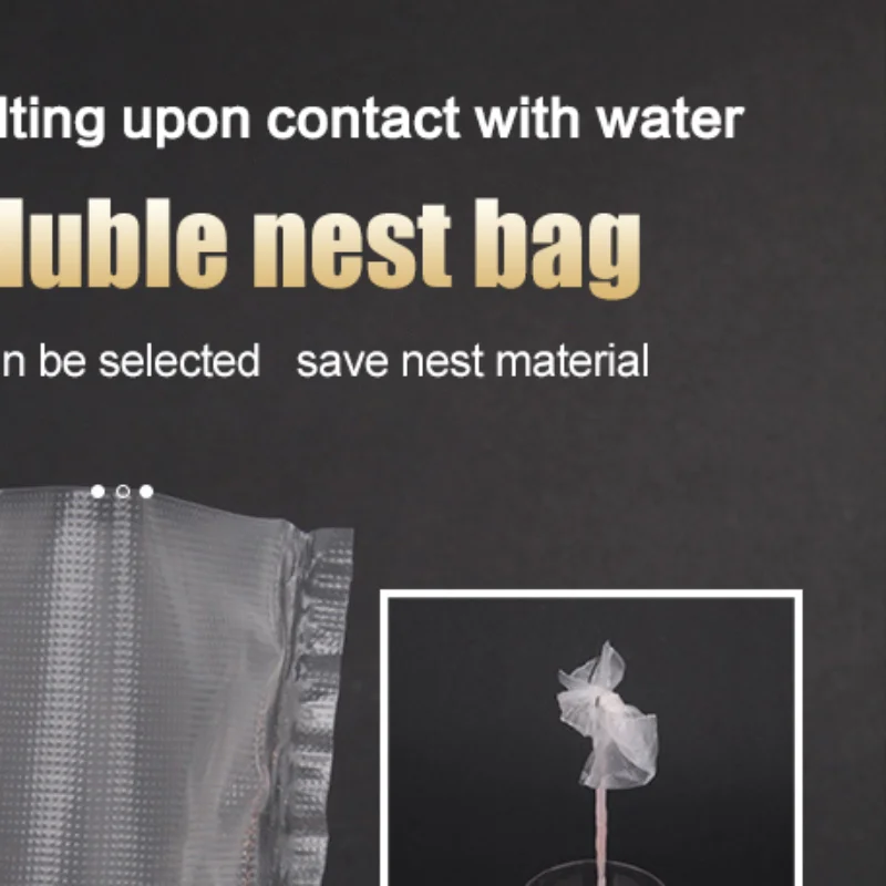 New 50Pcs PVA Bags For Carp Fishing Fast Dissolving Environmental Water-soluble Bag For Bait Throwing Carp Fishing Bag Tackles