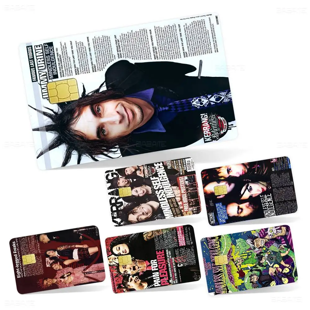 M-Mindless S-Self I-Indulgence Anime Spend or Save Funny Shell Ultra Thin No Fade Sticker Skin Cover Film for Debit Credit Card