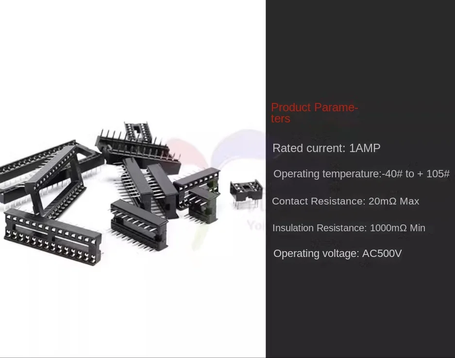 10 قطعة DIP24 24 دبابيس IC دبابيس الجسم الضيق قناة مربعة اللسان IC المقبس متحكم الإدراج المباشر 24pin رقاقة المقبس