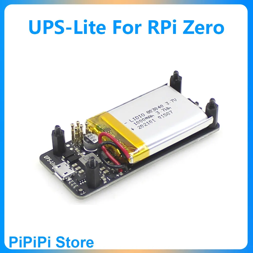 

Плата Raspberry Pi Zero UPS Power HAT с аккумулятором, стабильная выходная мощность 5 В, мониторинг I2C, бесперебойное питание для серии Zero