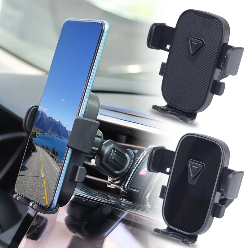 New Car Air Outlet Phone Holder 2024 Foreign Trade 360° Universal Telescopic Screen  Navigation Fixed Auto Mobile Phone Holders