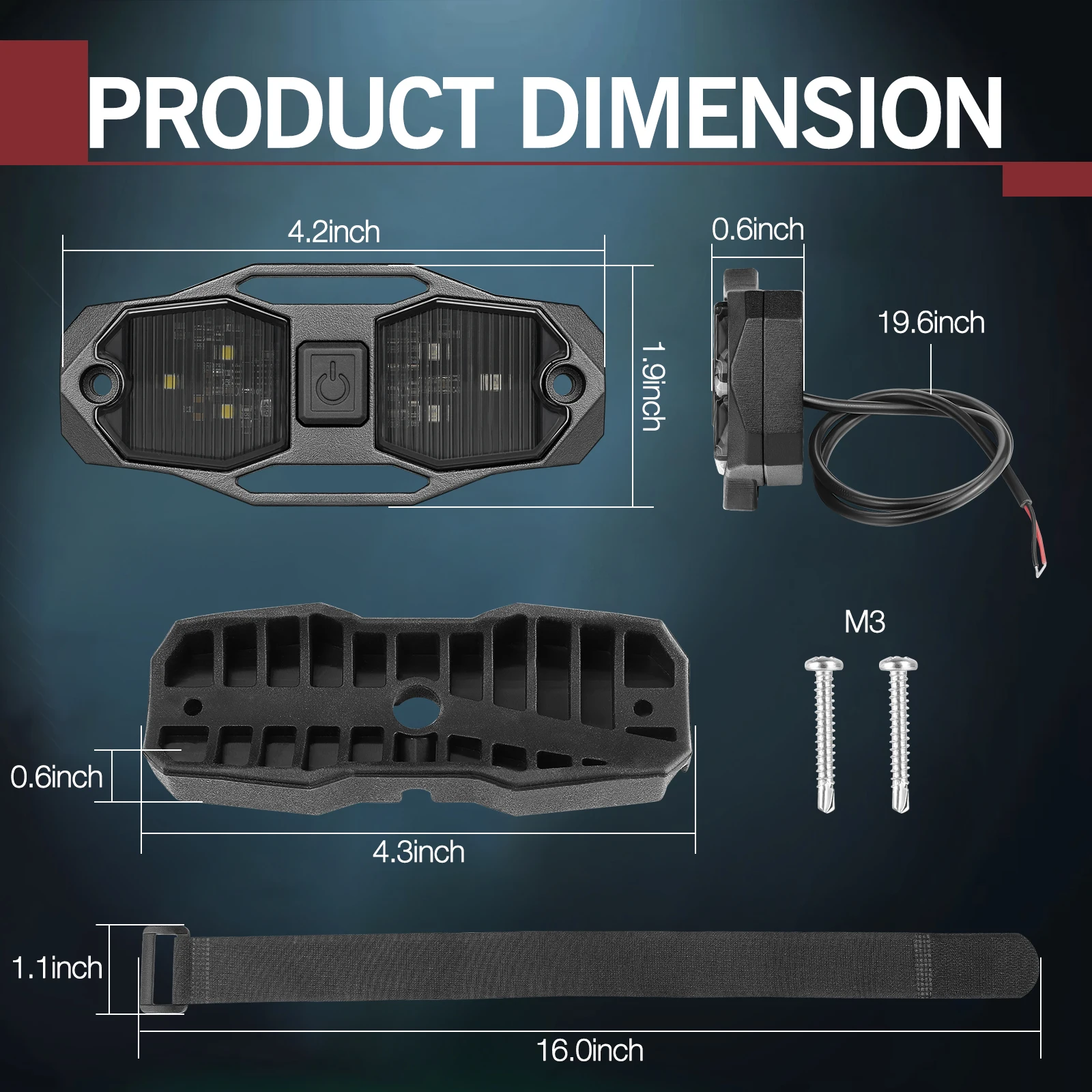 Per Polaris Ranger XP 500/570/900/1000 Crew Can-Am x3 UTV Luce interna UTV Cupola Luce universale Roll Bar Light Mount
