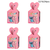 12/16/24pcs Stitch Theme Gift box, Stitch Snacks Boxs,Stitch Gifts Treats Boxs,Stitch Birthday party supplies,Stitch Party decor