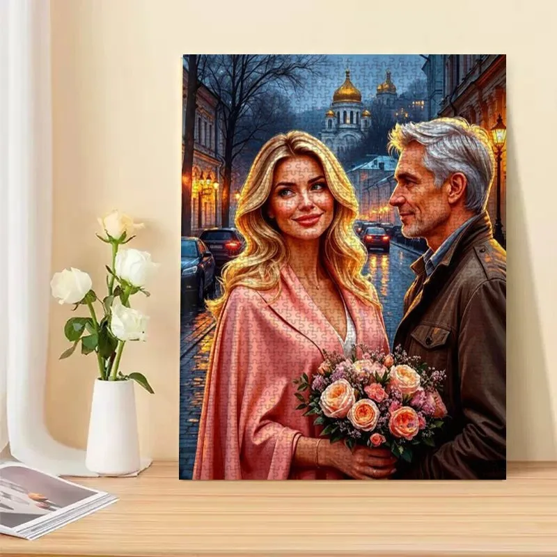 35/300/500/1000pcs Personalized Custom Photo Puzzle Couple Photos Personalised Gift Idea