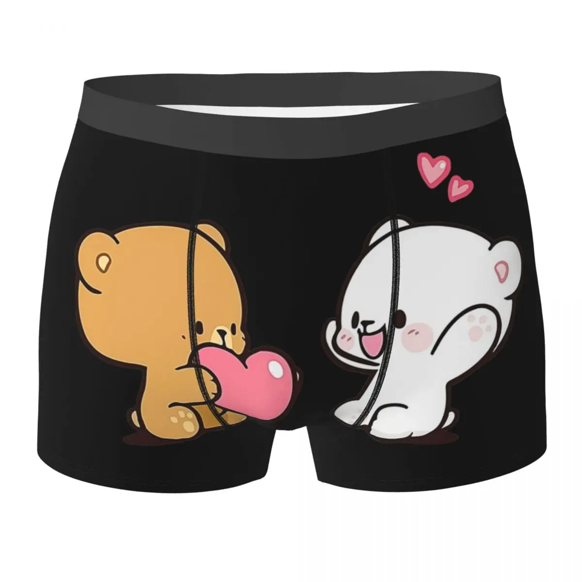 Boxer Underpants Shorts Cute Milk Mocha Panties Male Ventilate Underwear for Homme Man Boyfriend Gifts