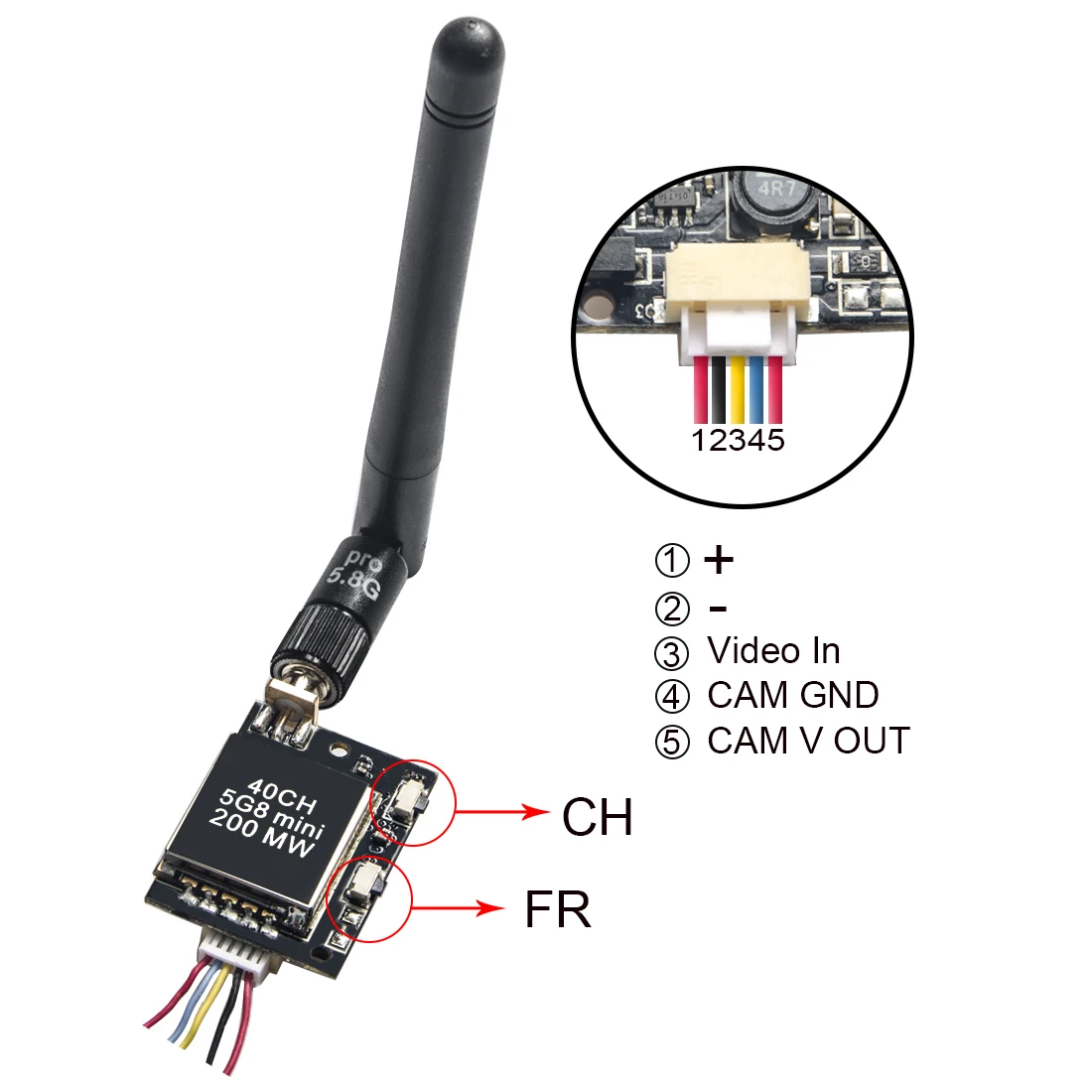 AKK K33/K31 5.8G Double Screen Display 200mW FPV Audio Video Transmitter