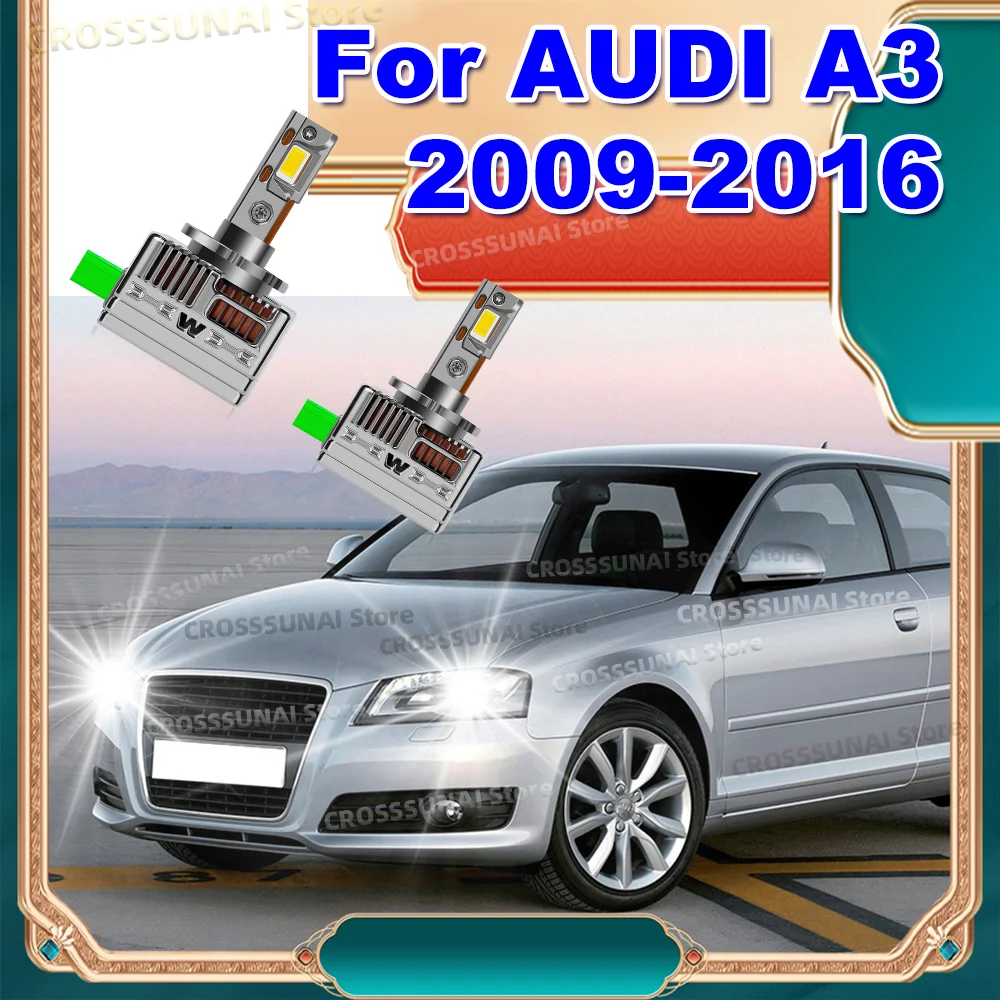 

Светодиодные автомобильные фары, обновленные лампы HID, турбо-светильники 50000LM 6000K для AUDI A3 2009 2010 2011 2012 2013 2014 2015 2016