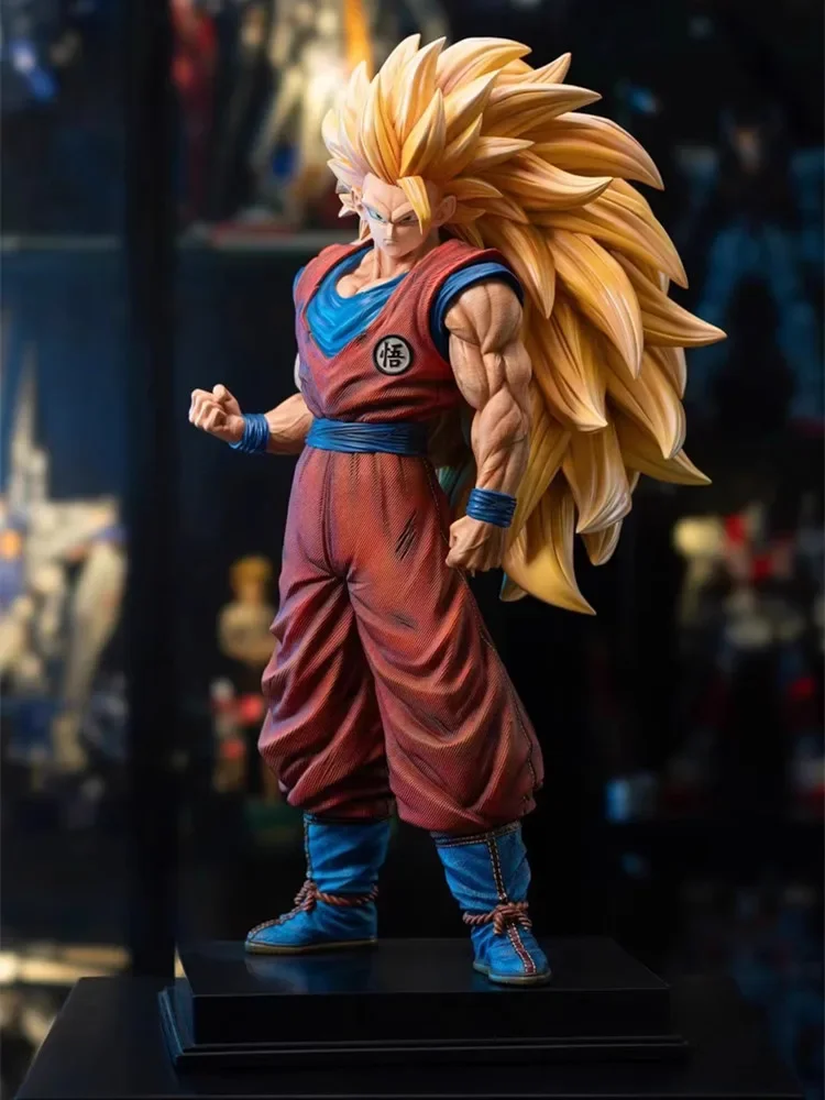 56cm New Dragon Ball Series Super Three Goku Extra Large In Stock Anime Figures Resin Statue Collect Ornaments Model Toys Gift