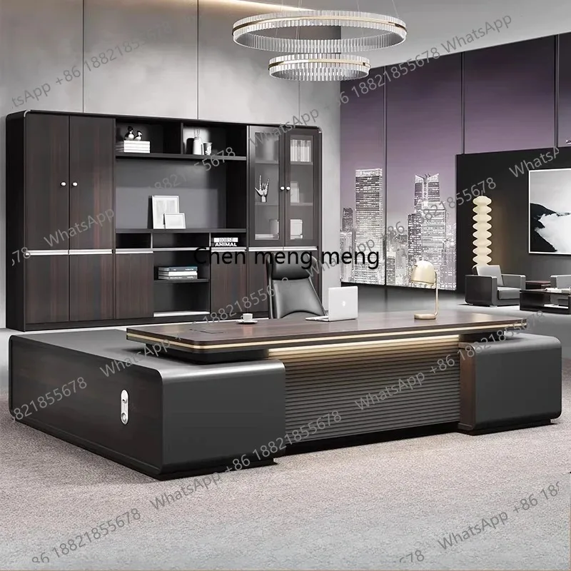 

Standing Drawers European Floor Computer Desks Black Wood Escritorios De Ordenador Modern Furniture Corner Storage Office Desk