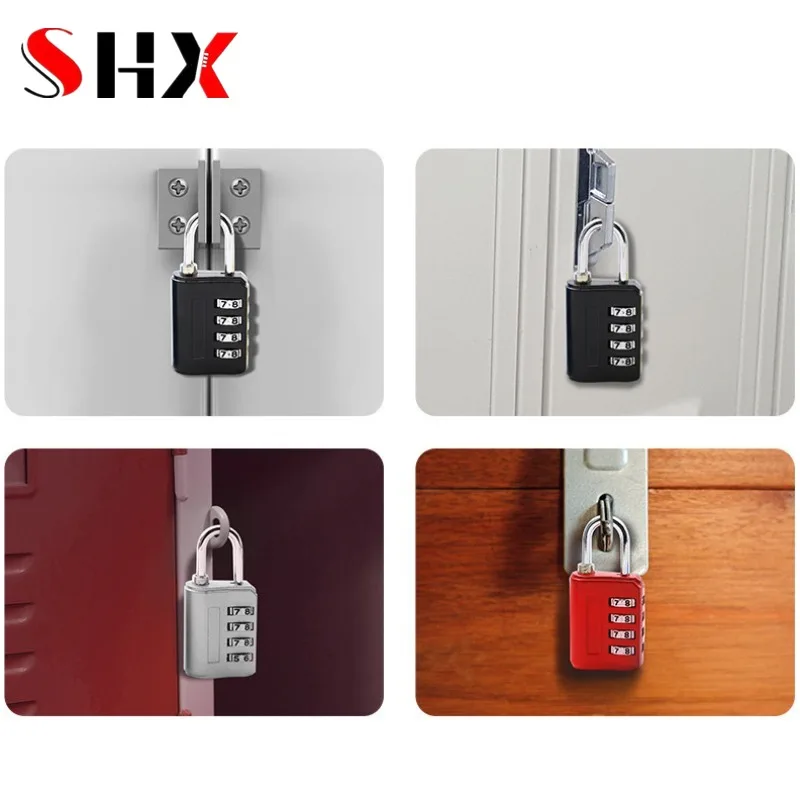 4 Mini Dial Digit Number Code Password Anti-Theft Combination Padlock Security Travel Safe Lock for Padlock Luggage Lock of Gym