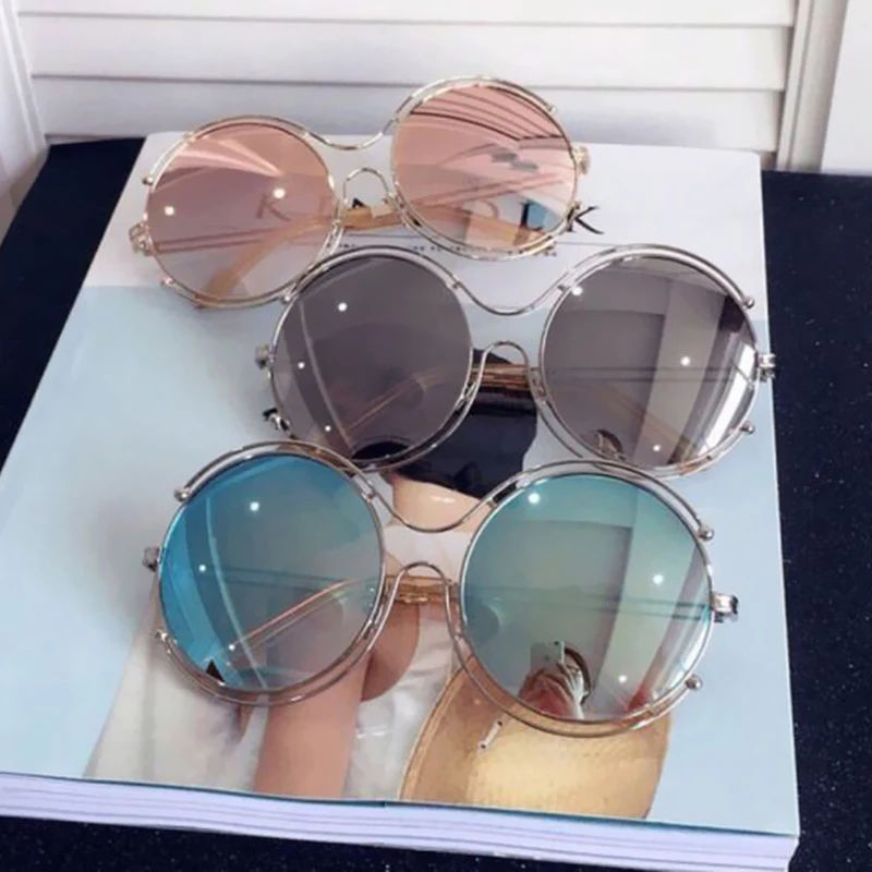 Oversized Round Sunglasses Luxury Good Quality Men Or Women Sunglasses Pink Eyewear How 2013 New Arrival Large Size Victorylip