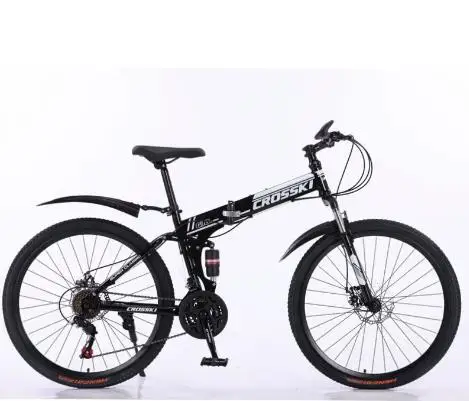 دراجة جبلية 26 بوصة 24 بوصة متغيرة Sp eed قابلة للطي ممتص الصدمات دراجة مكبح قرصي مسمار ent #5
