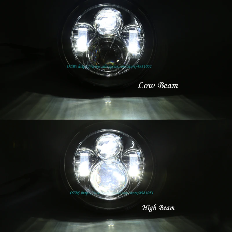 Motorcycle 7 inch Moto LED Headlight with 4-1/2\
