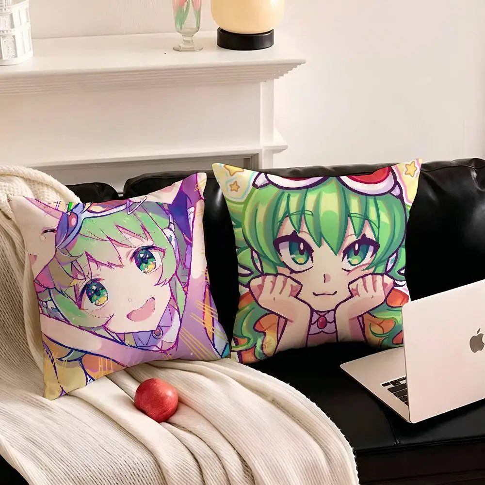 1pc Virtual Singer Anime V-Vocaloid Megpoid Gumi Pillow Case Fashion Square Pillowcase Bedroom Sofa Room Ins Decoration Leisure