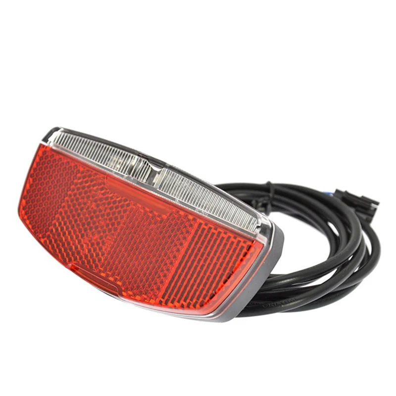 Ebike Tail Light Electric Bike Tail Light Input 6V-48V LED Light with Bicycle Reflector Electric Bike Tail Light