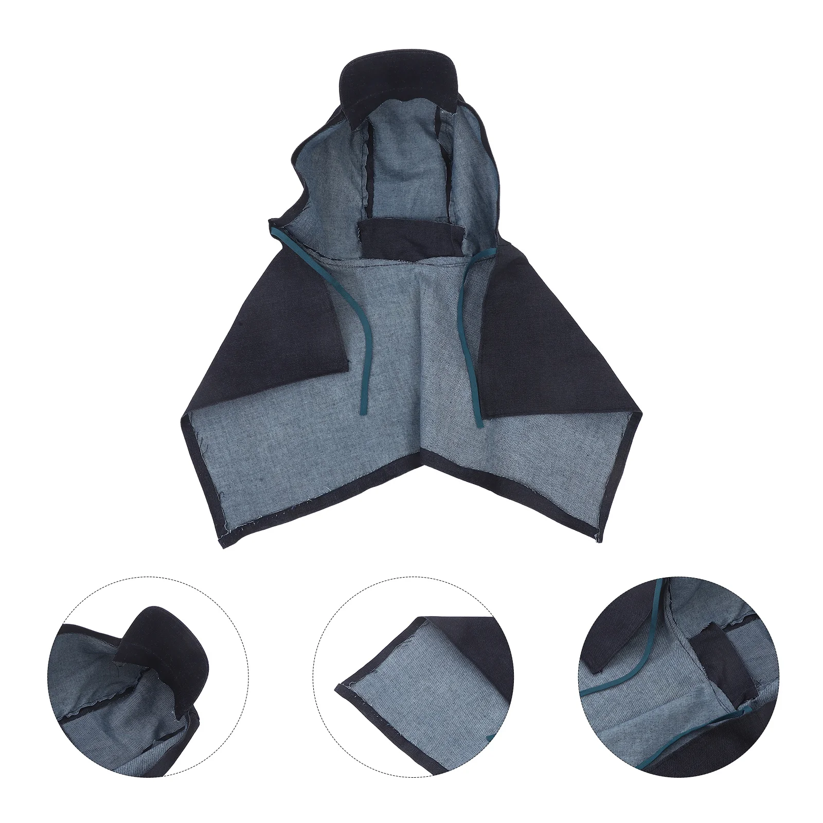 

3Pcs Safety Neck Cover Denim Welding Caps Protector Extended Neck Shoulder Drape Work Hard Hat Shade Outdoor Protection