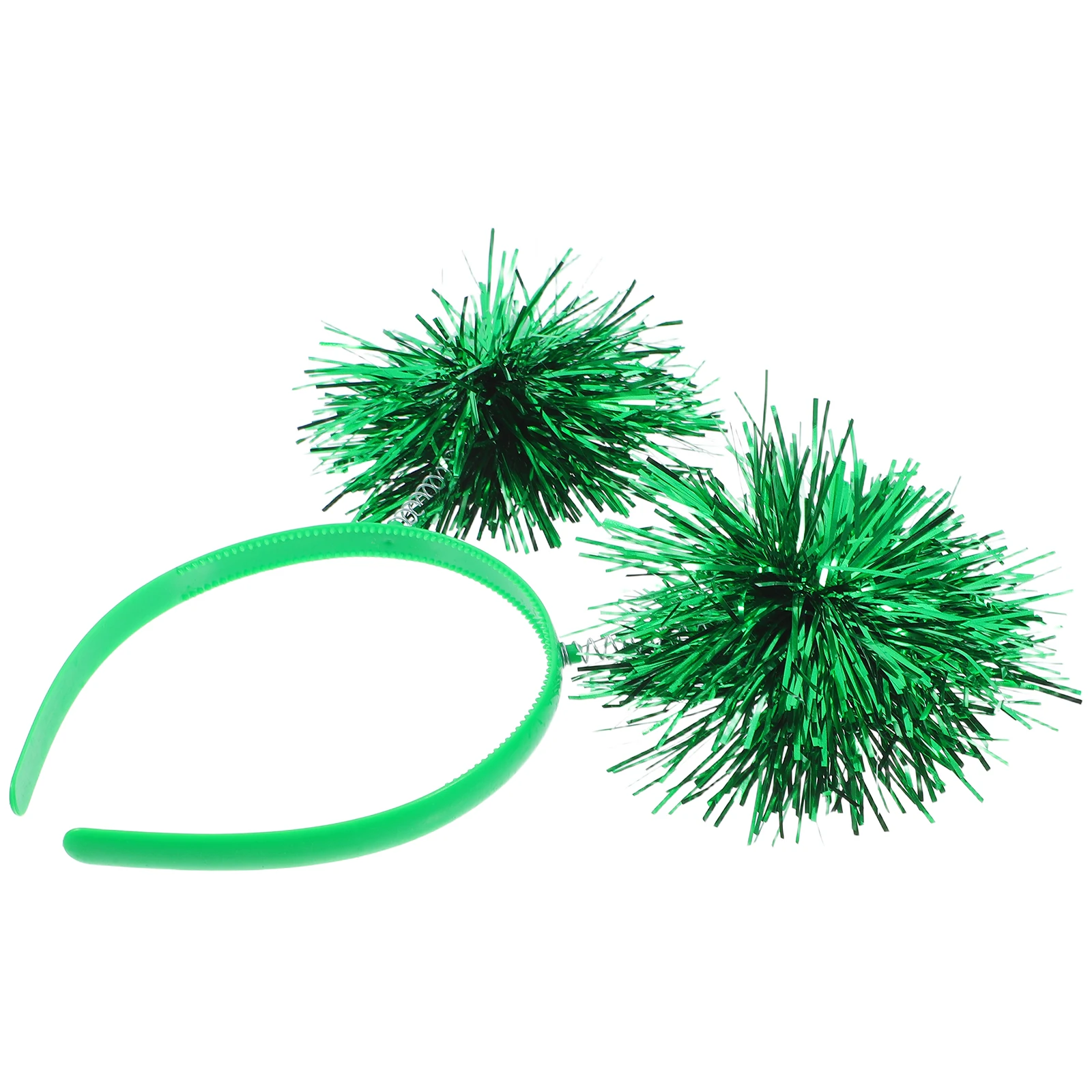 

Карнавальная повязка на голову для женщин, забавный необычный головной убор с помпонами, повязка для волос для костюмированной вечеринки, ролевых игр, праздничных мероприятий, зеленая
