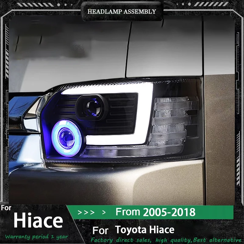 Car  Headlights+ taillights For Toyota Hiace 2005-2018 Accessories LED Head Lamp Assembly DRL Turn Signal Daytime Running Lights