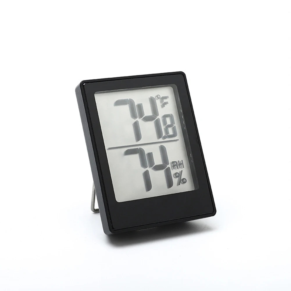 High Precision Indoor Hygrometer Thermometer Foldable for Kitchen Household Use with Large LCD Display and Indicator