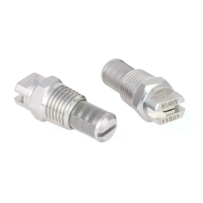 1/2Pcs 304 HVV-L Flat Fan Nozzle With Filter V Jet Flat Spray Nozzl For Car Wash Machine Mist Humidifier Accessories