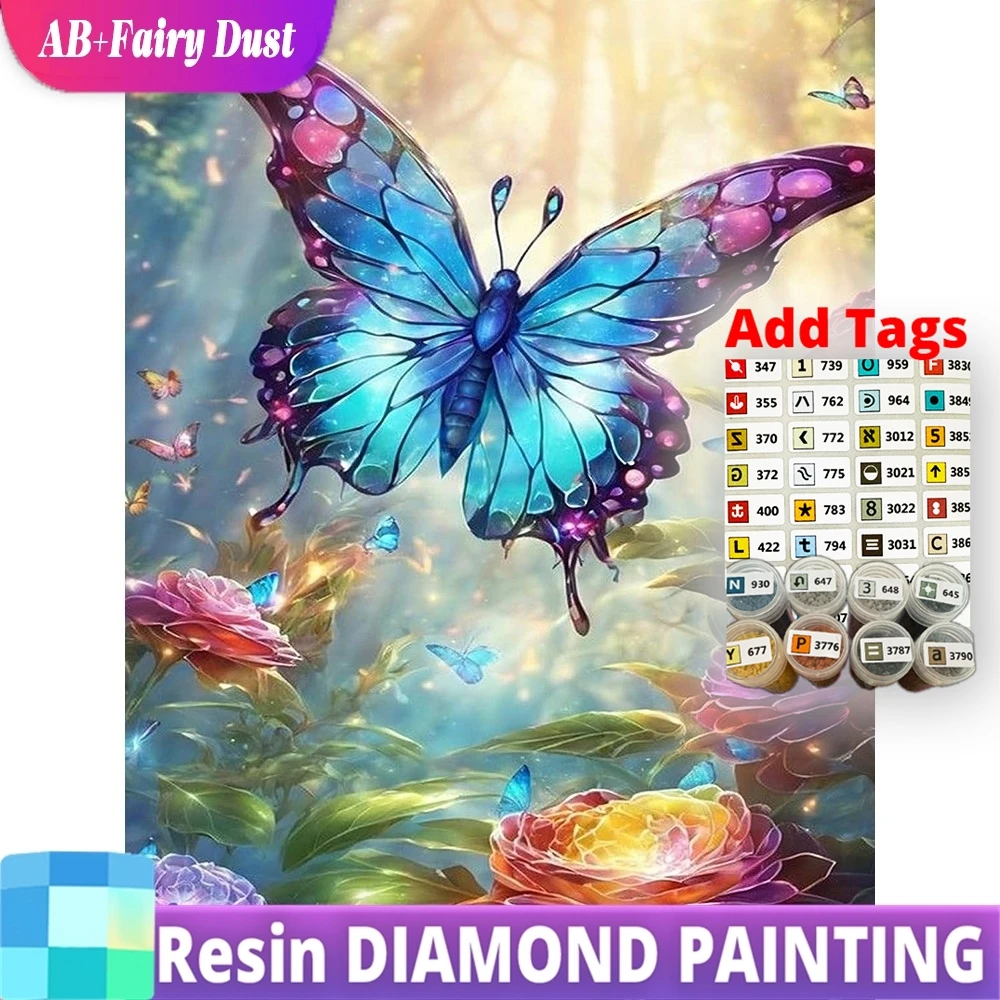 

Новинка: Алмазная вышивка DIY «Сказочная пыль» с эффектом AB, мозаика с бабочками и животными, полная квадратная выкладка, картина с цветами для домашнего декора