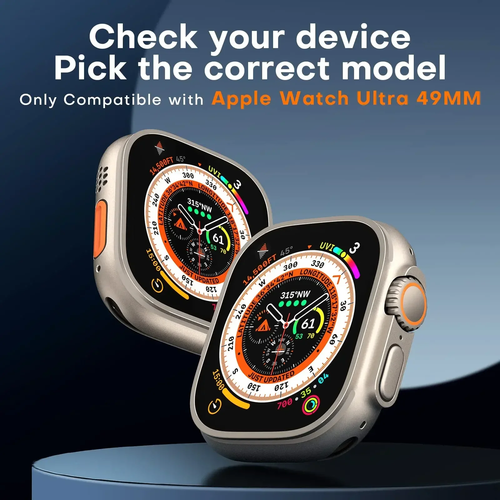 Protetor de Tela para Apple Watch, Anti-Risco, Vidro Temperado, Ultra, Smartwatch, 8 Pro, 49mm