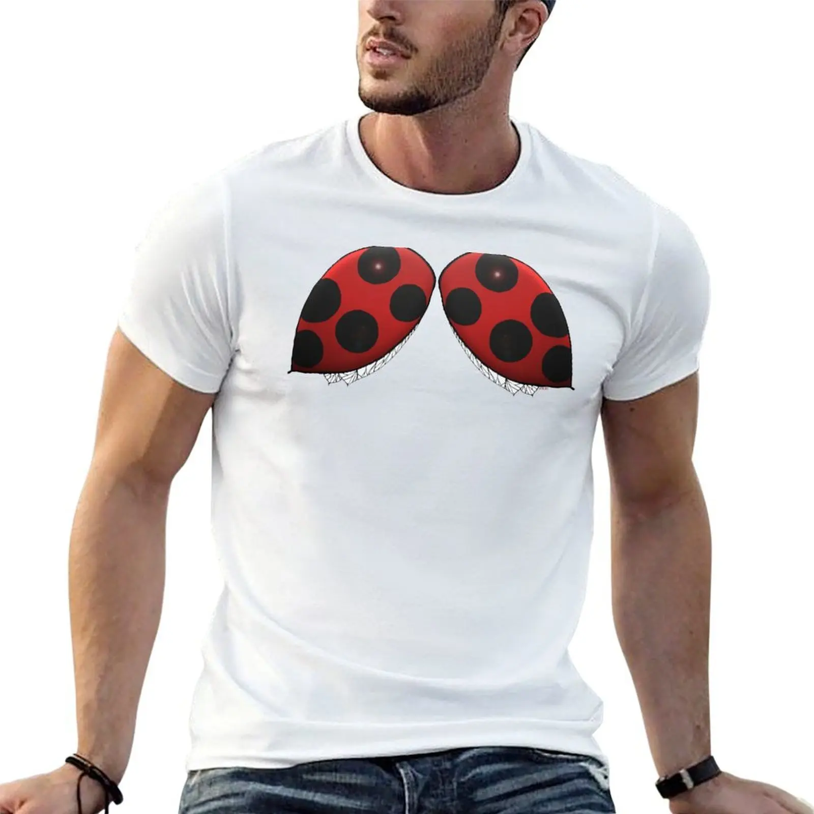 

Ladybug Wing Backed Shirt T-Shirt anime t shirts for man t shirts cotton 100% T-Shirt