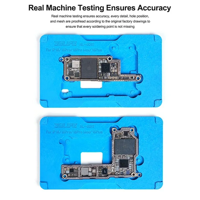 25 in 1 High precision BGA Reballing Stencil kit for iphone X-16 series motherboard Middle layer Magnetic tin planting platform