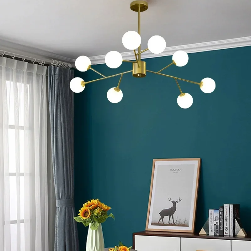 SANDYHA صالون قلادة LED أضواء الموضة الحديثة بسيطة ماجيك فول لغرفة الطعام فندق قاعة غرفة نوم تركيبات إضاءة ديكوريّة