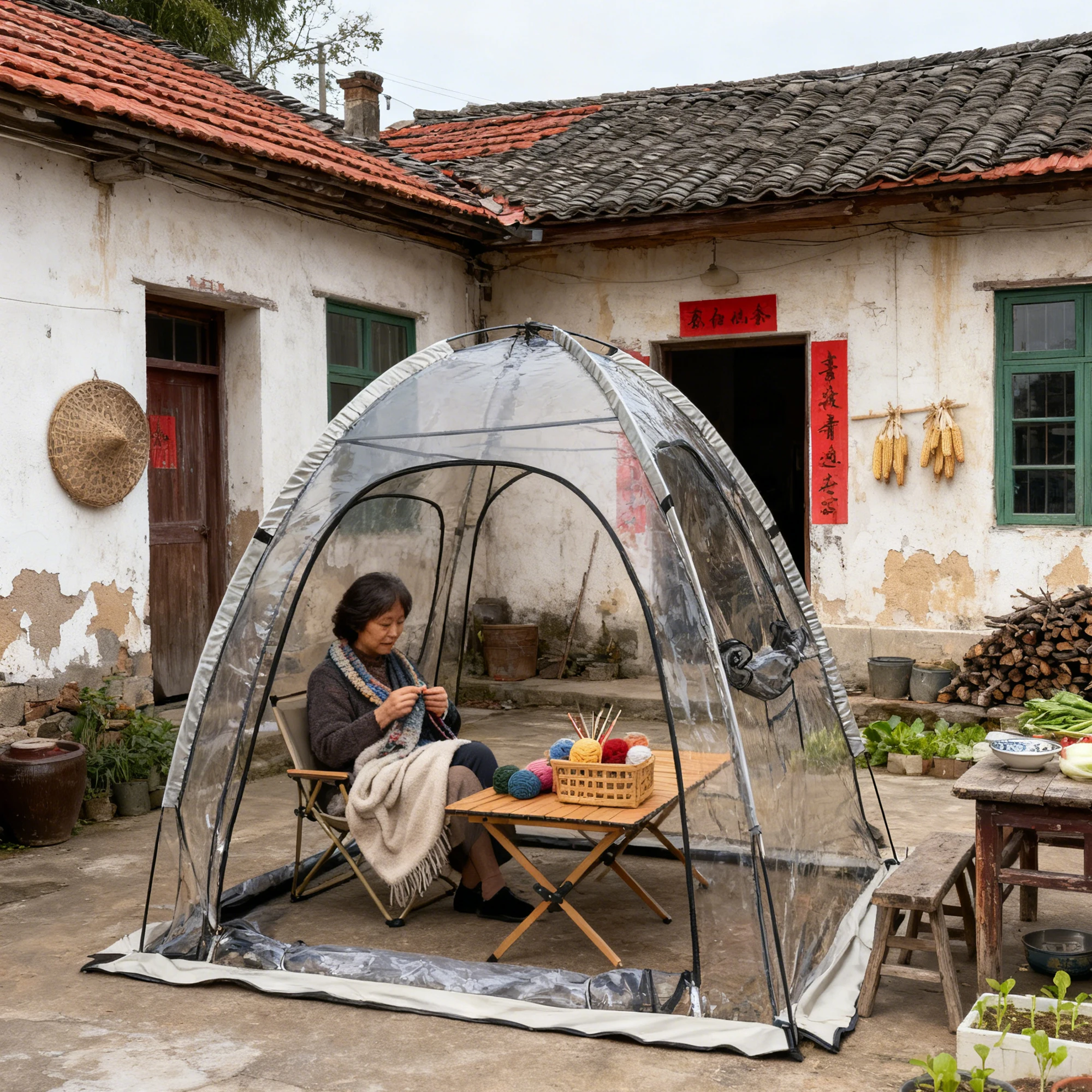 

Укрытие для спортивной палатки, защитное от атмосферных воздействий укрытие для палатки с сумкой для переноски, пузырчатая палатка с прозрачным обзором для просмотра спортивных мероприятий, кемпинга,