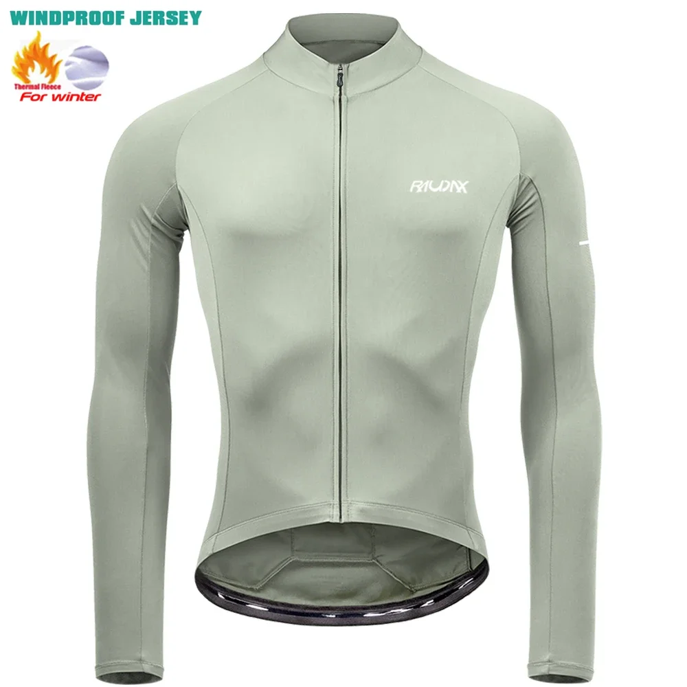 2025, Raudax Winter Radfahren Thermo-Fleece-Kleidung, klassische Farben, Top, Radtrikot, Sport, Fahrrad, MTB, Reiten, Kleidung, warme Jacke – Detail 8