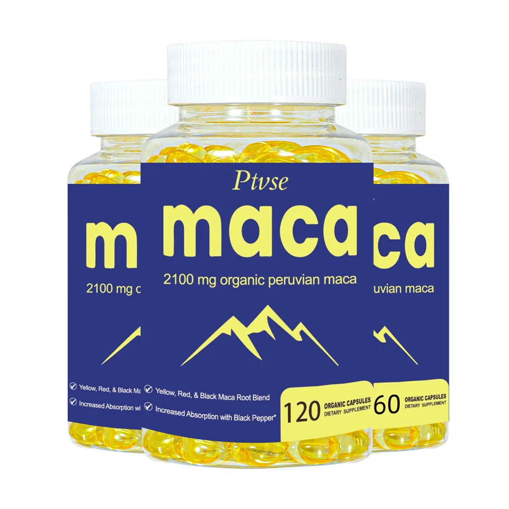 Maca Capsules, Natural Energy & Endurance Support, Supplements of Vitality, Increase Training Time & Intensity