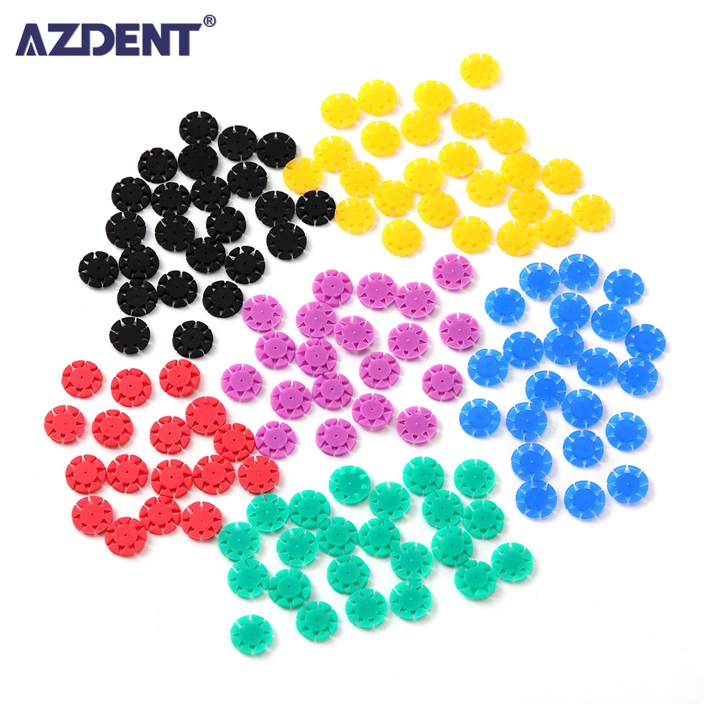 AZDENT 100pcs Dental Root Canal File Disinfection Marking Circle Ring Silicone Counting Stopper (Not Include The Files)