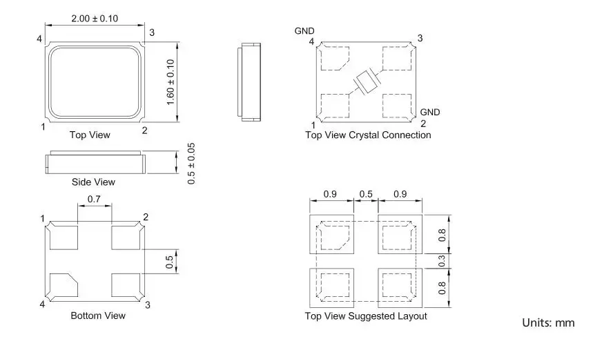50PCS/Original TXC 2016 38.4M 38.4MHZ 38.400MHZ Passive Patch Crystal 10PPM