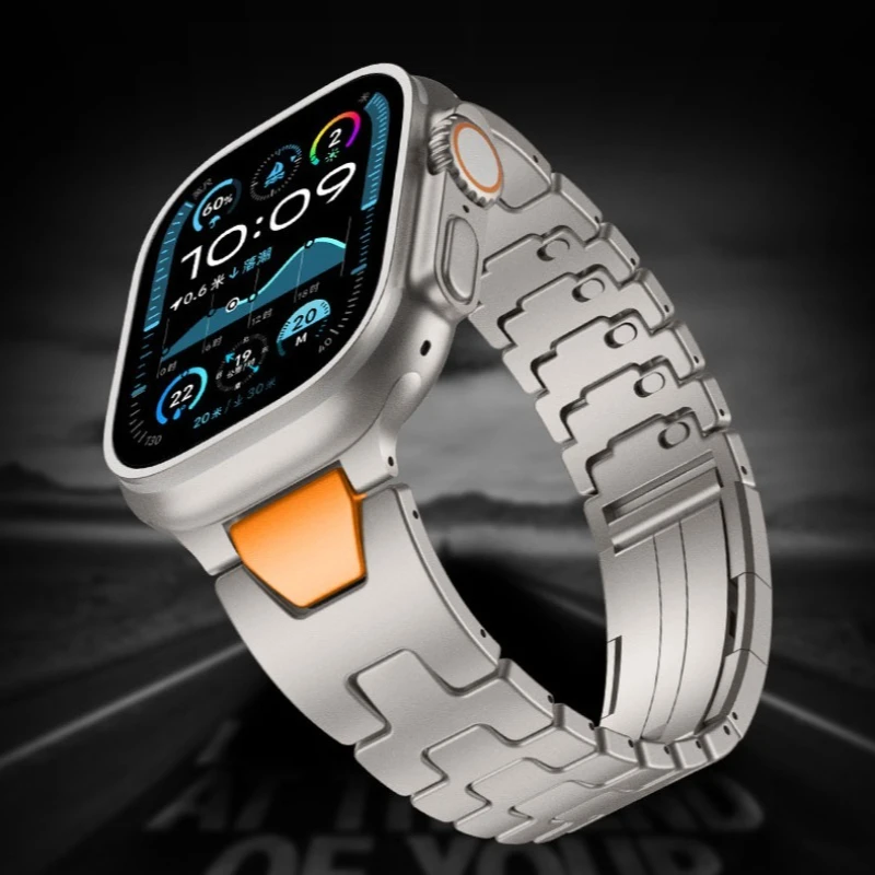 Luxe roestvrijstalen band voor Apple Watch Ultra 3/2/1 49 45 41 40 46 42 44 mm Metalen band Armband Serie 11 10 9 8 7 SE3 6 5 4