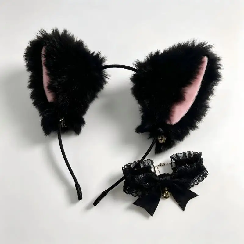 Wunderschöne Halloween-Katzenohren für Maskerade, Cosplay, Party, Kostüm, Fliege, Glocken-Kopfschmuck, Stirnband, Haaraccessoires – Detail 2