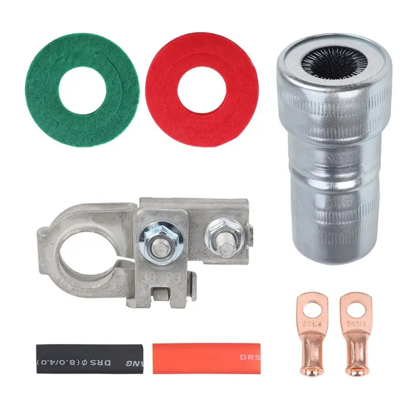 

1 Set Positive Negative Battery Terminal Connector W/Cleaning Brush Fit Battery Terminal Set 91980-3X010 For Kia